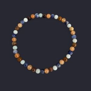 Mixed Gemstone Bead Bracelet 4mm
